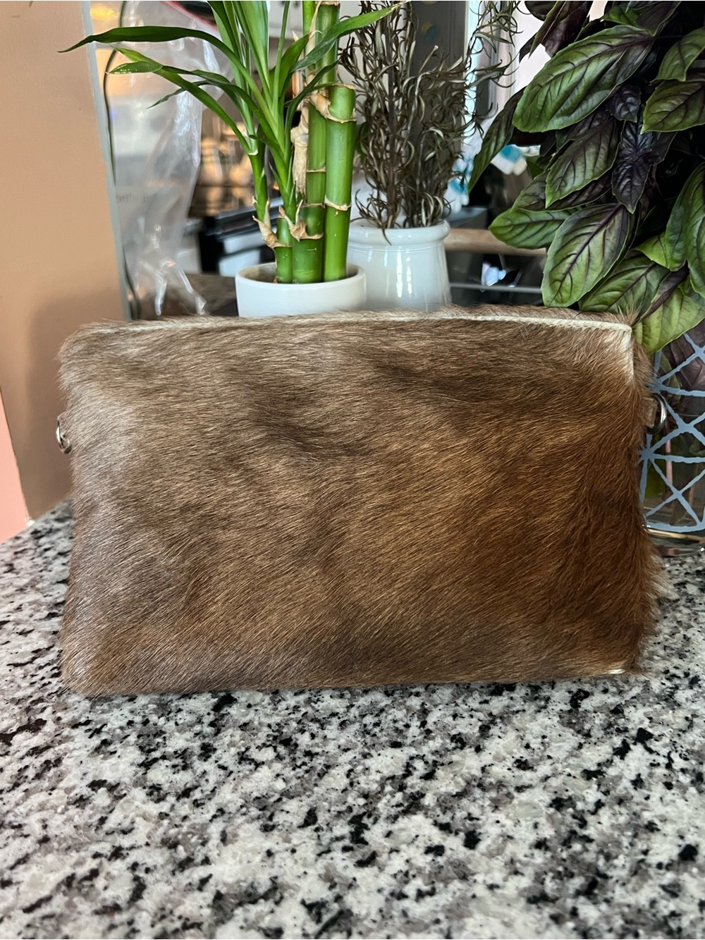 Authentic Genuine Pony Hair Pouch Wristlet Wallet Bag
